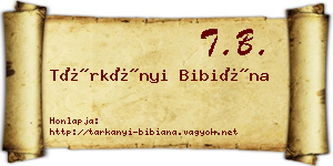 Tárkányi Bibiána névjegykártya